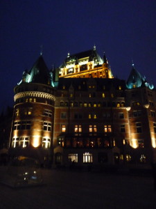 Our Hotel at night