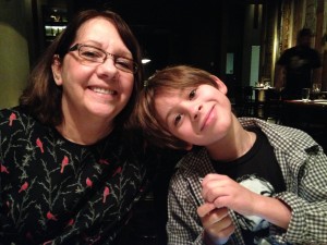 Grandma and The Boy at dinner